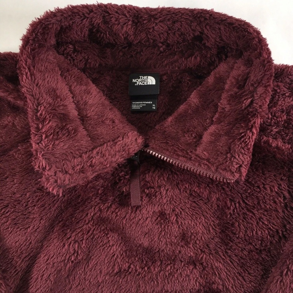 The North Jacket Face Furry Fleece 1/4 Zip Pullover XL Garnet Red NWT - Picture 5 of 5